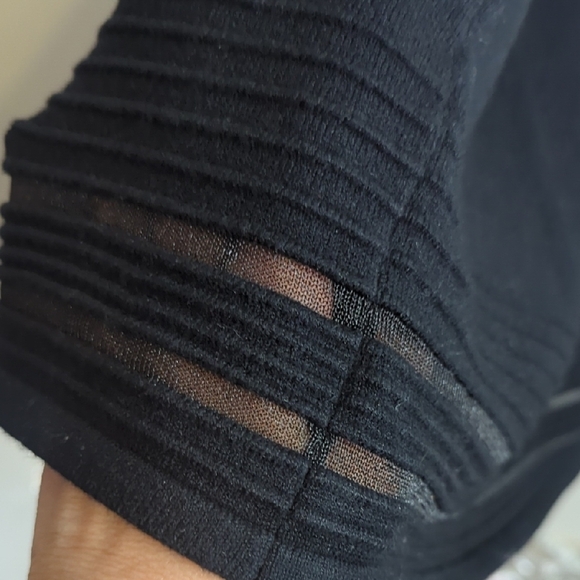 NWT Pull Over Black Sweater Dress Stretch Ribbed Design Women's Size XL - Picture 7 of 11